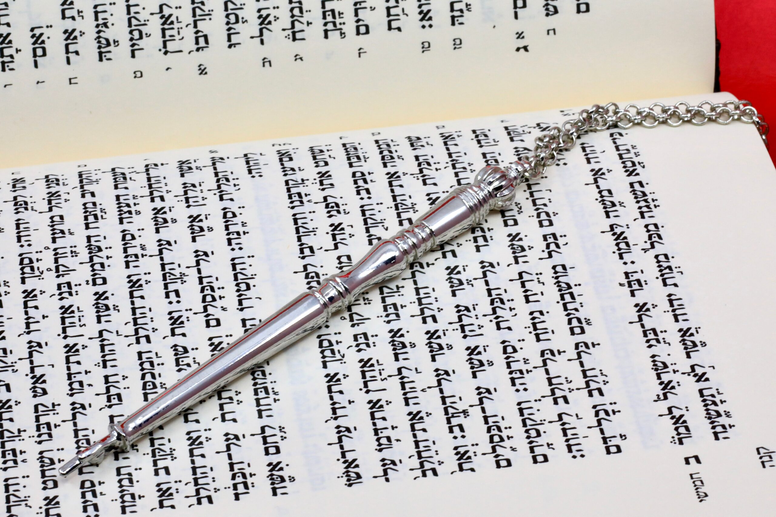 Open book with Hebrew text - Books of Moses